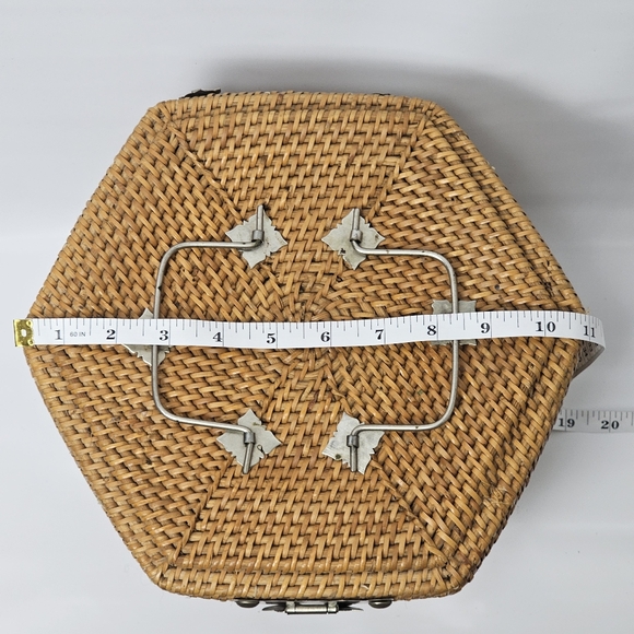 Vintage Chinese Natural Rattan Woven Wedding Tea Ceremony Basket Box, EUC - Picture 11 of 13